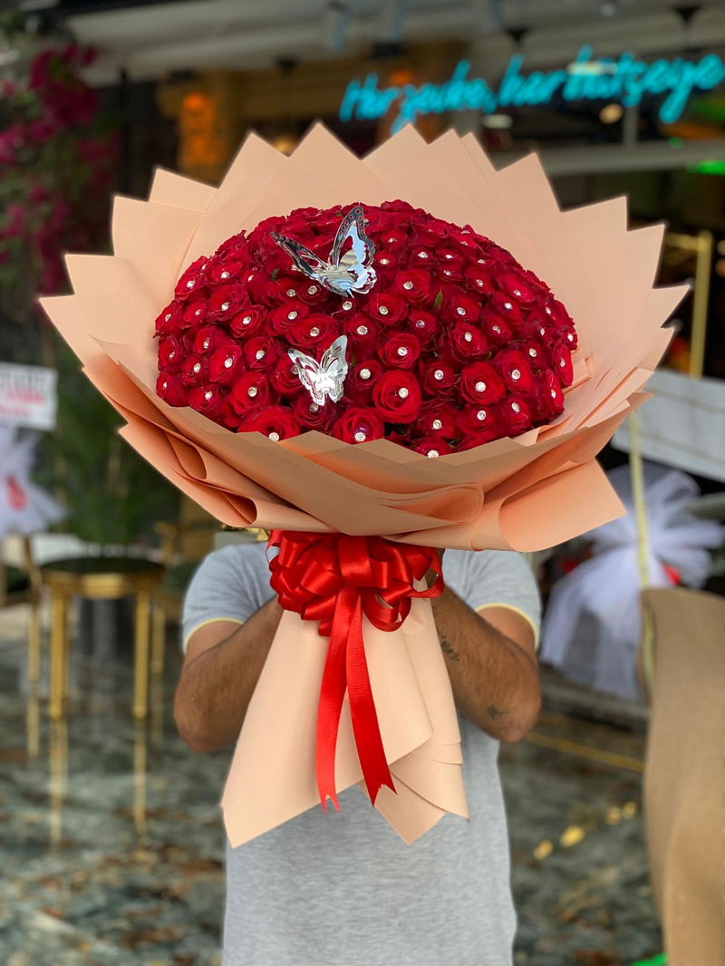 101 ADET ELMAS GÜL